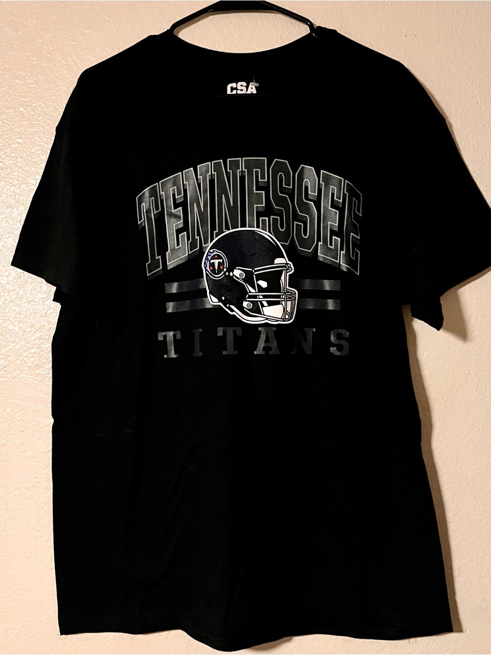 CSA NFL Tennessee Titans team helmet logo shirt (L)